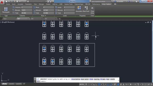 AutoCad Part - 8 Rectangular Array смотреть онлайн
