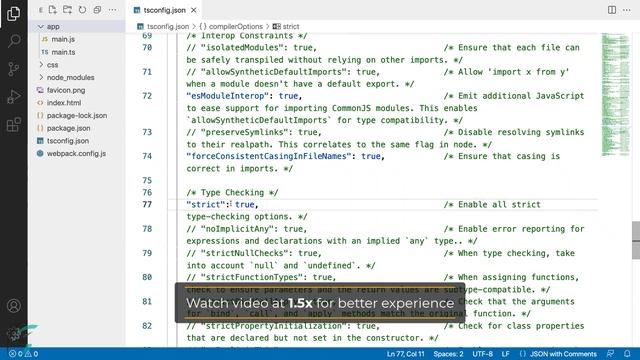 Configuration options in tsconfig.js file | TypeScript Tutorial смотреть онлайн