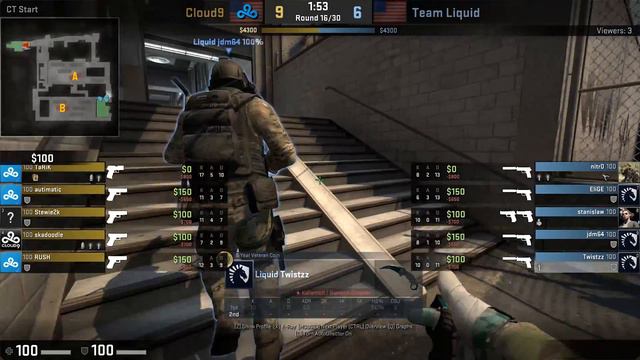 CSGO: POV Liquid Twistzz vs Cloud9 (29/18) train @ EPICENTER 2017 NA Qualifier смотреть онлайн