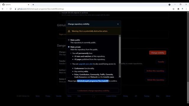 How to change Github Repository from Public to Private or private to public in 2021 смотреть онлайн