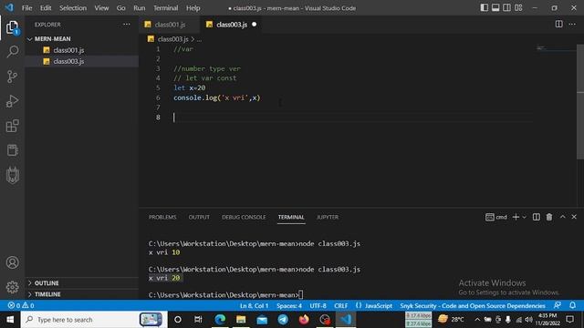 #3 Var, Let and Const in JavaScript in Hindi 2022 | MEAN MERN Full Stack Development for free liv смотреть онлайн