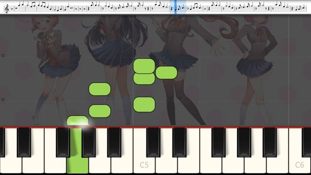 Doki Doki Literature Club! - Your Reality (Credits) [Easy] [Piano Tutorial]