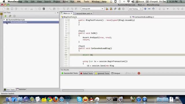 Unit Testing NHibernate Postgresql under Mono смотреть онлайн