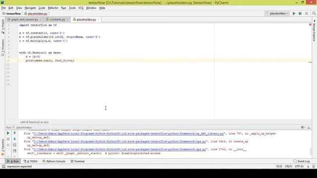 Placeholders Tensorflow | Tensorflow Tutorials using Python | Part - 5 | смотреть онлайн