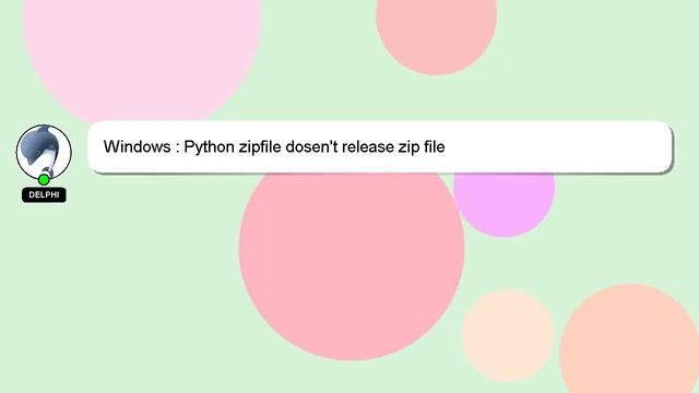 Windows : Python zipfile dosen't release zip file смотреть онлайн