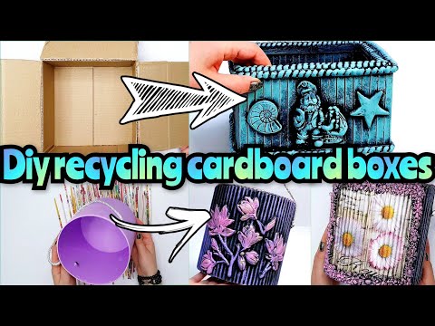 how to remake a cardboard box?| DIY Handmade box from cardboard| cardboard box conversion|diy ideas смотреть онлайн