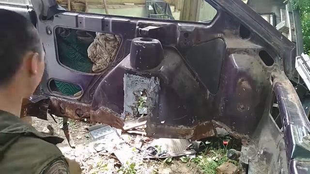 ваз 2108, самодельные части кузова (латки) за место сгнивших.