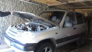 Газовые упоры капота Шевроле Нива