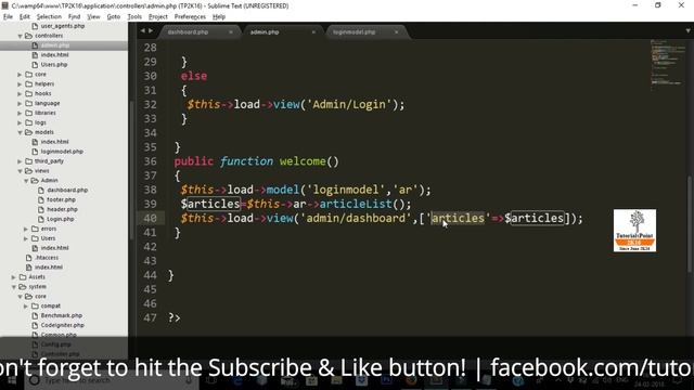 CodeIgniter Mini Project Tutorial ( Fetching & Listing Articles in AdminPanel ) | CRUD Application смотреть онлайн