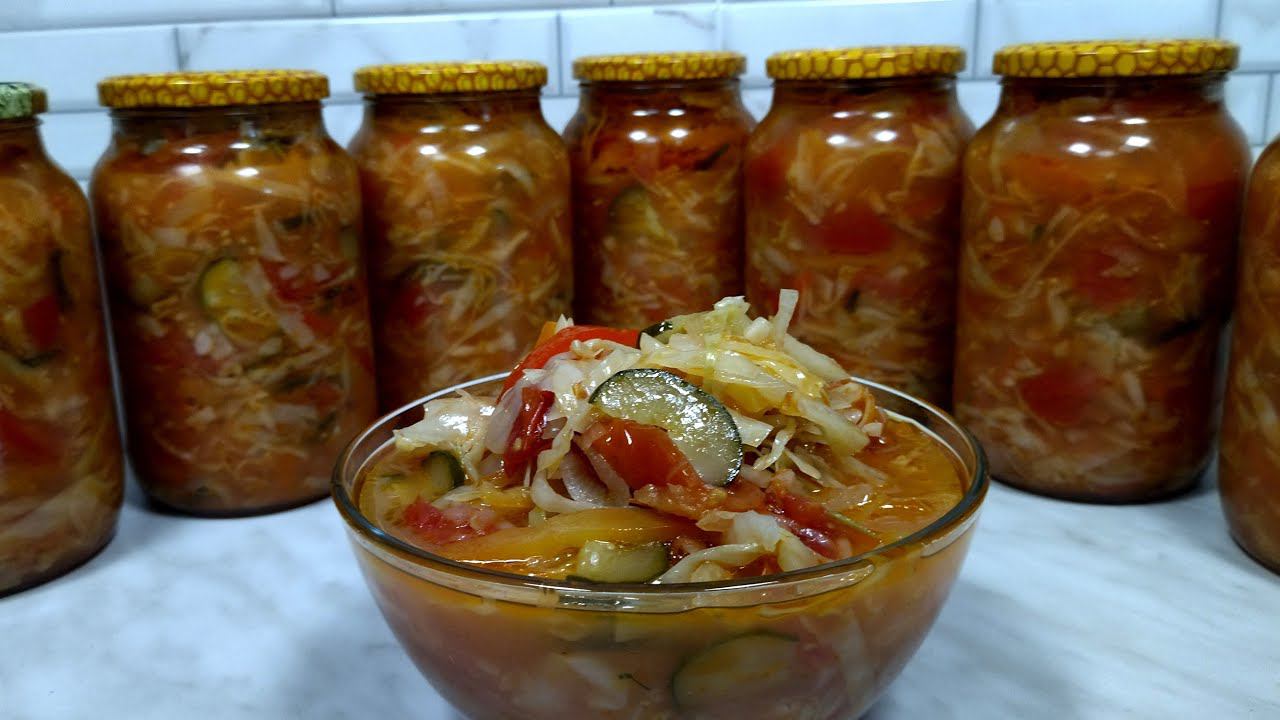 Популярный ОВОЩНОЙ САЛАТ на Зиму - САМЫЙ ВКУСНЫЙ и ЛЕГКИЙ в приготовлении смотреть онлайн