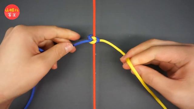 编绳基础，双向平结。Rope foundation, two-way flat knot（山姐儿手工） смотреть онлайн