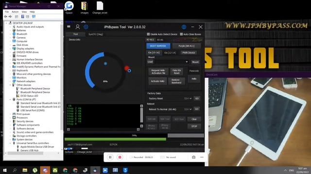 iPad Air 2 iOS 15.6 Ramdisk boot using iPhBypass Tool v2.0.0.32 смотреть онлайн