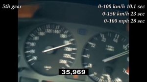 1996 BMW 520i E39 150 Hp manual 0-210 km/h acceleration/разгон