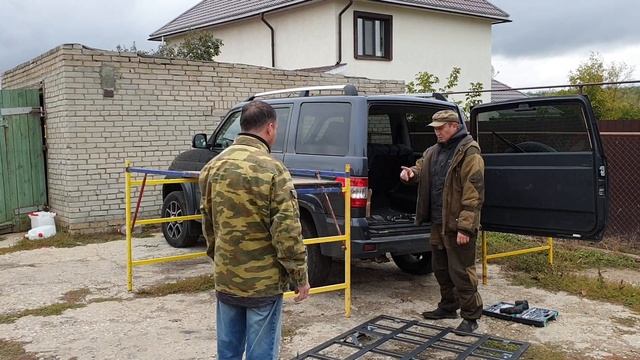 Багажник на УАЗ Патриот АКПП с рейлингами. смотреть онлайн
