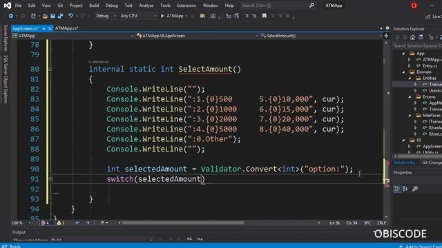 C# Project for Beginners Create an ATM Console Application - Part 2 смотреть онлайн