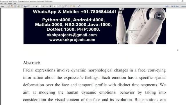 Deep Learning for Spatio Temporal Modeling of Dynamic Spontaneous Emotions смотреть онлайн