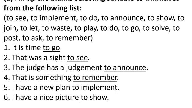 9th Class English Grammar Lesson 8 Non-Finites Exercise 1 (a, b) смотреть онлайн