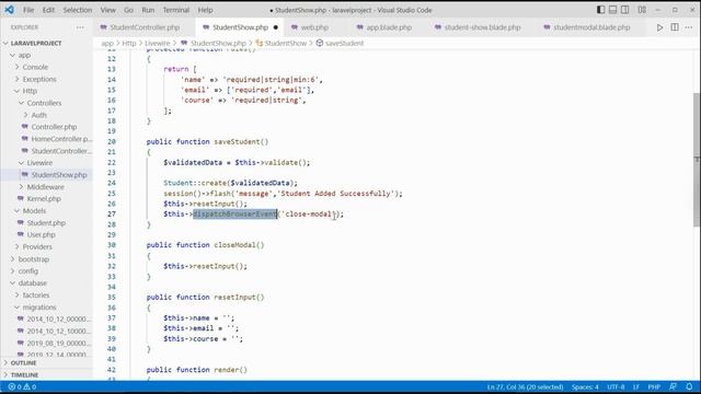Laravel 9 CRUD using Livewire with Bootstrap Modal Validation, Pagination and Search Box смотреть онлайн