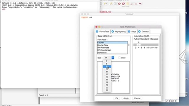 Changing Font Size in Python IDLE смотреть онлайн