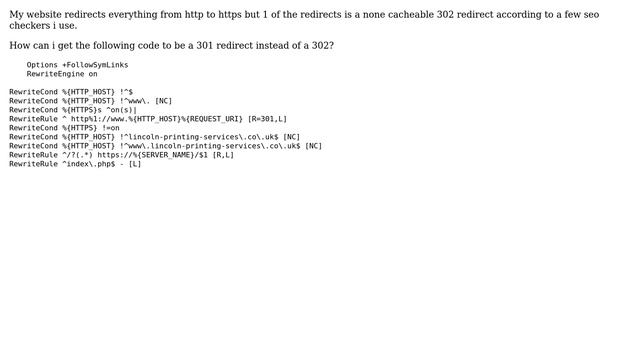 Magento: Htaccess - How can i make this redirect a 301 instead of 302? (2 Solutions!!) смотреть онлайн