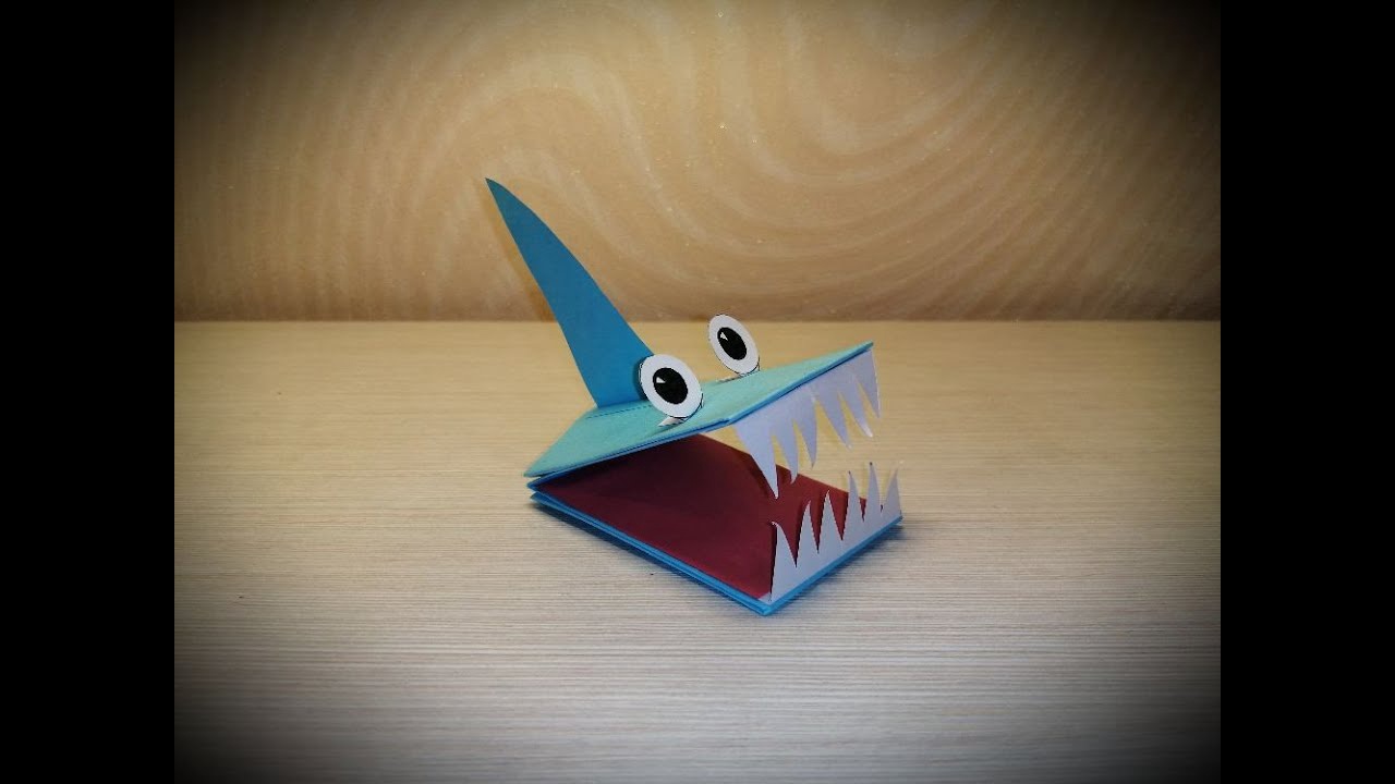 Как сделать АКУЛУ из БУМАГИ своими руками Оригами акула смотреть онлайн