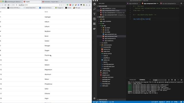 4. Table Schematics | Angular Material смотреть онлайн