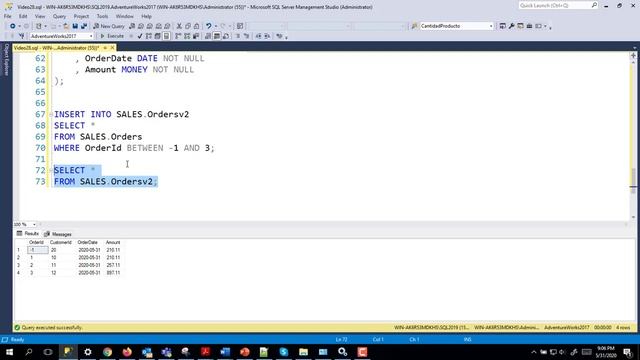 030 - Querying Data with Transact-SQL - SELECT INTO FROM WHERE смотреть онлайн