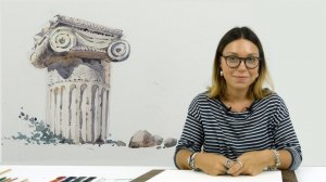 Экспресс-урок по акварельному скетчингу «Античная колонна» | Как нарисовать колонну