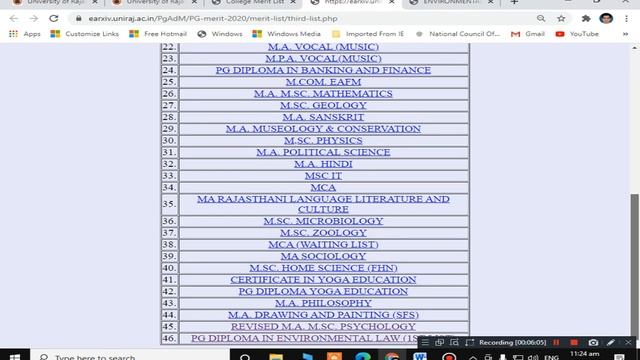 Rajasthan University PG Admission Merit List | Special & Suppl_result 2020 | UOR Exam Form 2021 dat смотреть онлайн