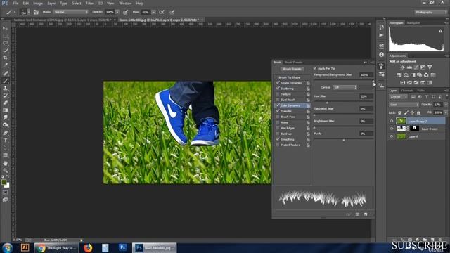 Photoshop Tutorial - Grass object for Photo Manipulation in Photoshop смотреть онлайн