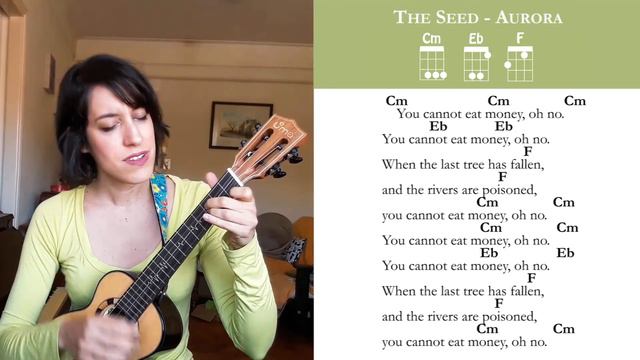 THE SEED - Aurora UKULELE PLAY ALONG Tutorial смотреть онлайн