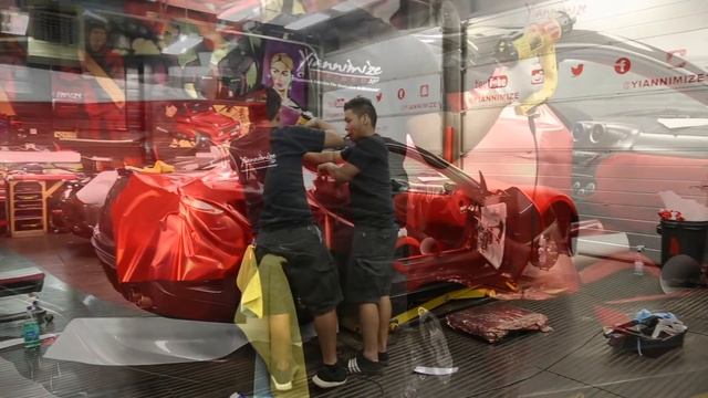 Ferrari 599 GTO Wrapped Satin Chrome Red! смотреть онлайн