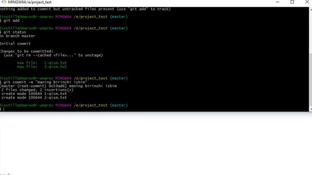 Git #10 - Dars. Mahalliy omborimizdagi o`zgarishlarni markazlashgan omborimizga yuborish. смотреть онлайн