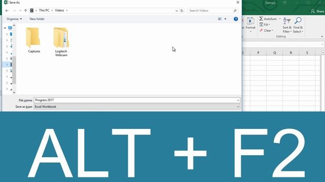 Excel 2016 Save As Keyboard Shortcut (QUICK & EASY) - How To Save As With Keyboard On Excel смотреть онлайн