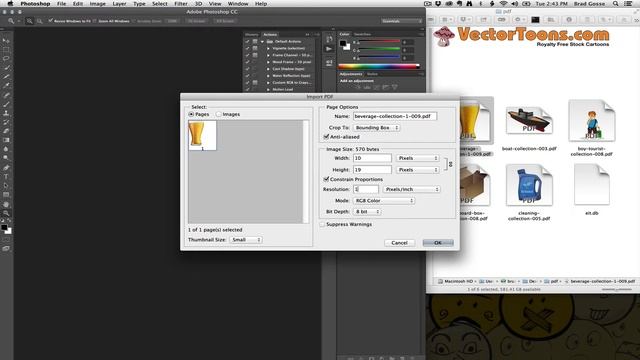 Open PDF Vector in Photoshop смотреть онлайн