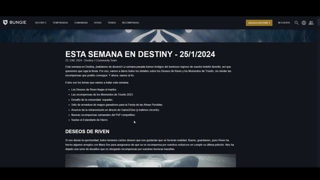NUEVA FUENTE DE EXÓTICOS! DESEOS DE RIVEN! PRÓXIMOS DESAFÍOS! MDT 2023! NOTICIAS y MÁS! | Destiny 2 смотреть онлайн
