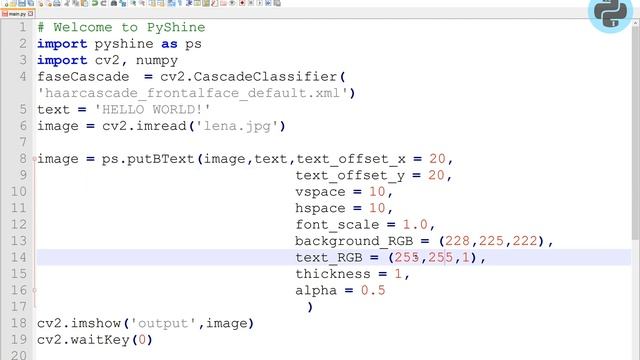 OpenCV text with transparent box in Python смотреть онлайн