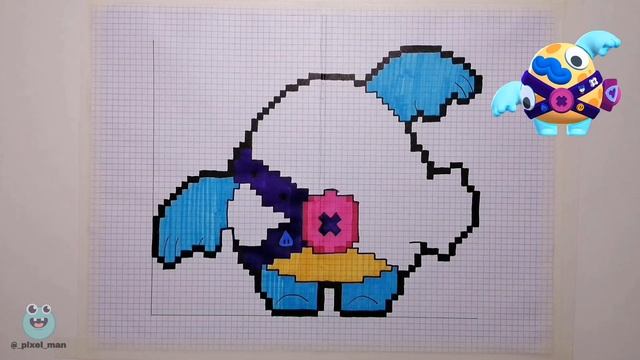 Как нарисовать Картошку Скуика по клеточкам | Brawl Stars смотреть онлайн