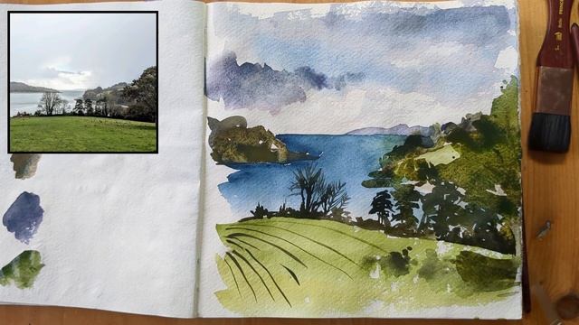 A Quick Watercolour Sketch in the Khadi Fat Book with Roman Szmal Paints + Sennelier, Schmincke etc смотреть онлайн