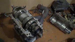 Разборка двигателя на снегоходе Тайга.