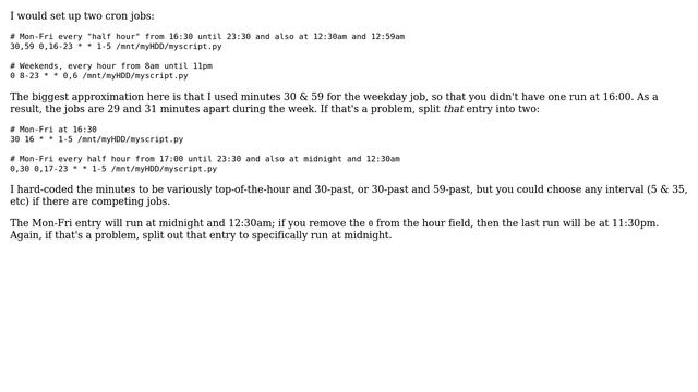 Unix & Linux: Schedule python script every day, between certain hours, every X minutes смотреть онлайн