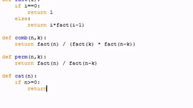 Combinatorics in Python смотреть онлайн