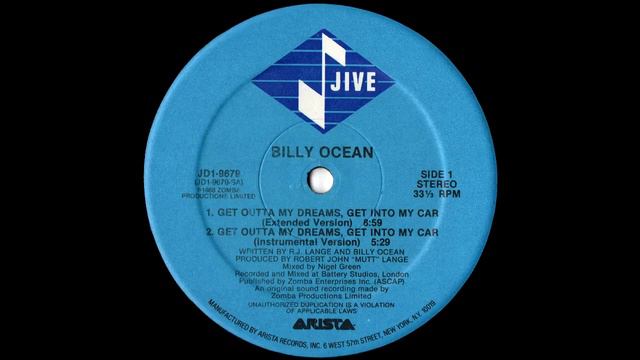 Billy Ocean - Get Outta My Dreams, Get Into My Car (Extended Version) 1988 смотреть онлайн