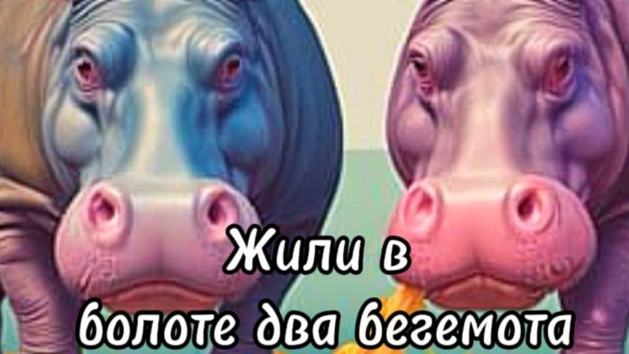 Песня про двух бегемотов#musicvideo#песни#детские песни#sunoai