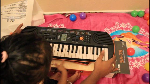 Kids Piano Toy Unboxing Casio Casio SA-76 And Playing For Varshu
