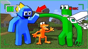 Заснял РАДУЖНЫХ ДРУЗЕЙ на скрытые камеры в МАЙНКРАФТ ! ROBLOX RAINBOW FRIENDS MINECRAFT SCP