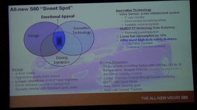 2011 Volvo S60, Features