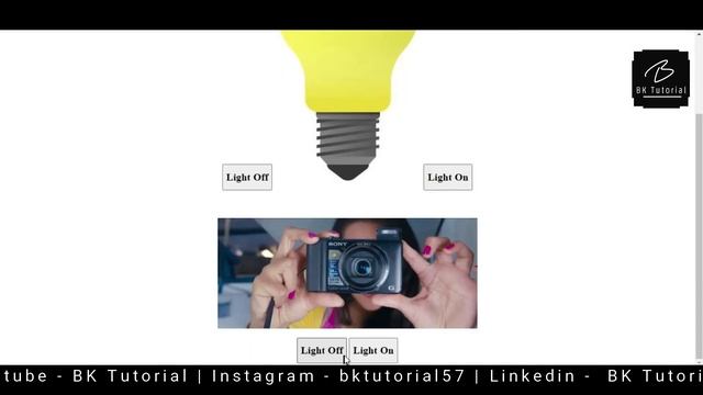Bulb On And Off Usig HTML, CSS, JavaScript || Camera Flash On-Off By #BKTutorial смотреть онлайн