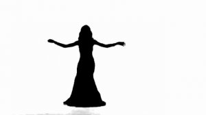 [Футаж] ЧБ Танцующий силуэт 6