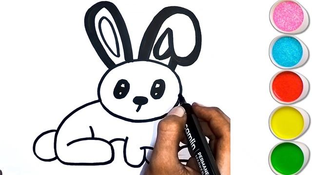 Bunny Drawing, Coloring and Painting for kid's & Toddlers | Let's Draw Together смотреть онлайн